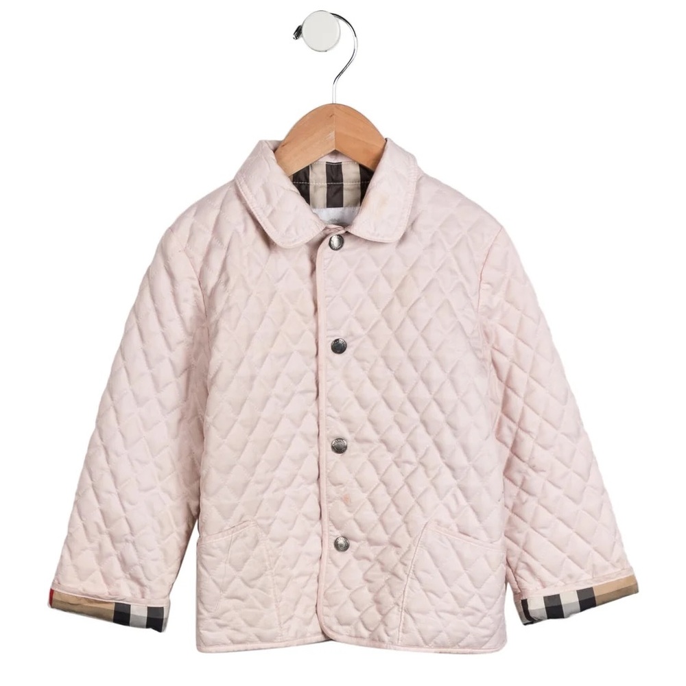Burberry children’s pink jacket. Great condition.